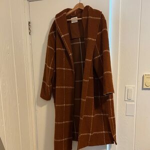 Relaxed Plaid Soft-Brushed Overcoat for Women old navy 2x